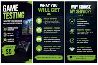 test your game and find bugs with a detailed QA report