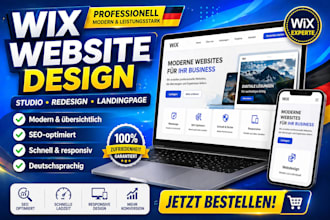 erstellung von deutschen wix webseiten, wix relaunch, wix studio und landingpage