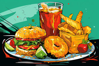food pop art of your food pop art
