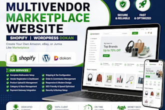 do shopify multivendor ecommerce marketplace wordpress dokan multivendor website