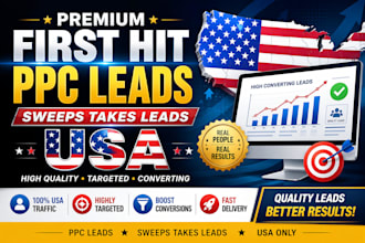premium first hit ppc leads, sweeps takes leads, usa