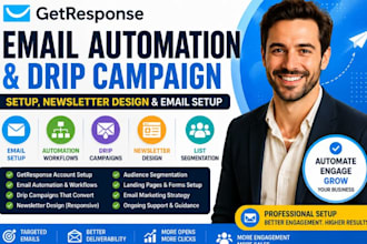 setup getresponse email automation drip campaign newsletter design email setup