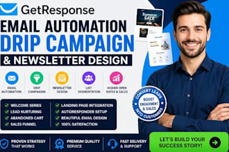 setup getresponse email automation drip campaign newsletter design email setup