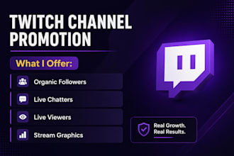 do twitch channel promotion to real active audience to get twitch live viewers