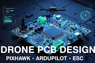drone flight controller pcb for ardupilot, pixhawk and skybrush, esc compatible