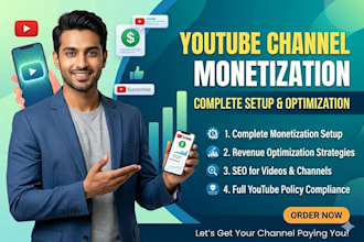 do youtube monetization, channel promotion, channel growth and you tube seo