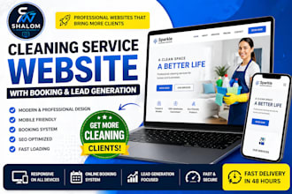 build cleaning service website with booking and lead generation
