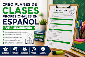 create spanish lesson plans for secondary school