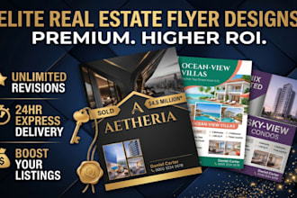 design modern real estate listing flyer and brochure
