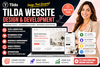 build tilda ecommerce website redeisgn tilda landing page design tilda webiste