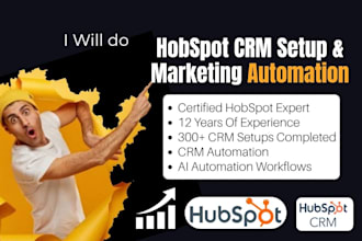 setup hubspot crm automation workflows pipelines sales marketing