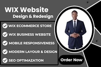 design a modern wix website,wix redesign,wix  SEO optimization