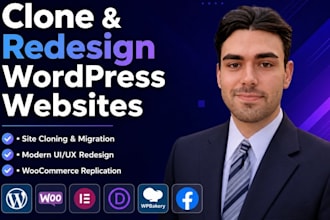 clone wordpress website design development business site responsive elementor pr