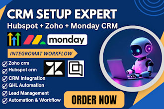 setup gohighlevel hubspot zobo CRM expert automation and project management