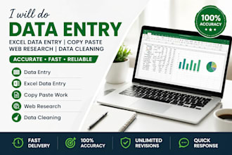do fast and accurate data entry,copy paste and excel work