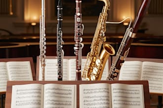 record studio quality saxophone, bassoon, trumpet, flute for your track