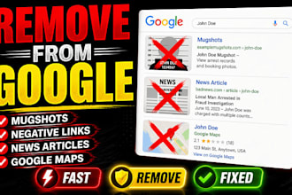 remove mugshots, erase negative links, delete news articles, google maps dmca