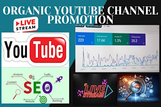 promote your youtube live stream and channel using SEO strategy and ads