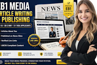 write and publish eb1 media article, press release, and media coverage for eb1a