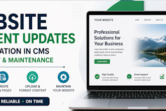 update and maintain your website content and pages