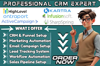 setup gohighlevel activecampaign ontraport kartra crm infusionsoft sharpspring