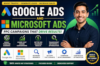 create and manage google ads and microsoft ads PPC campaigns