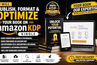 publish, format and optimize your book on amazon KDP kindle
