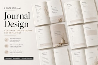 do journal design, lead magnet design, fillable pdf, tracker and workbook design