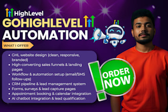 setup gohighlevel high converting funnel ghl automation ghl expert ghl saas