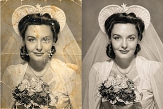 professional restore old photos, colorize old photos