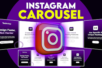 design a professional instagram carousel post and a linkedin carousel
