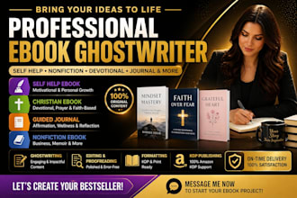 ghostwrite self help ebook, christian devotional, guided journal and nonfiction