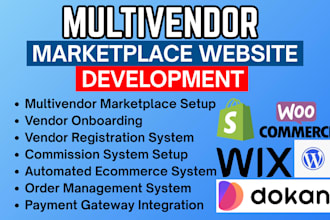 build multivendor ecommerce marketplace website shopify wordpress multivendor