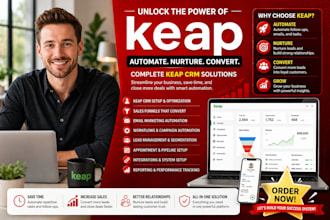 setup and automate your keap crm, sales funnel and email marketing