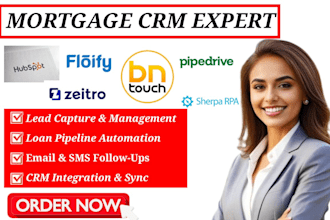 integrate mortgage crm bntouch aidium usherpa floify zeitro hubspot pipedrive