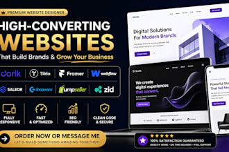 create dorik tilda framer webflow saleor shopware jumpseller zid website design