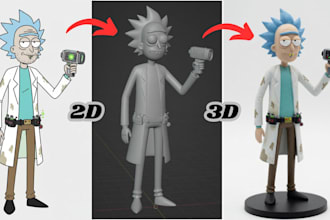 convert 2d to 3d model, sketch image into 3d model, stl file for 3d printing