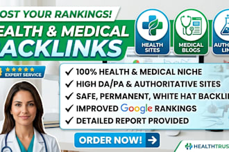 publish guest post on health site, clinic and medical blogs, health backlink