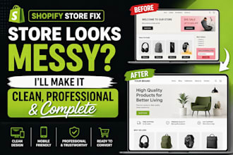 fix your shopify store design that look messy and not converting
