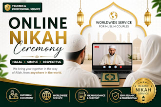 perform legal online nikah with imam for worldwide couples