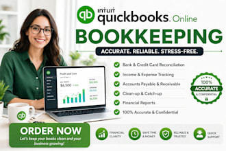 do quickbooks online bookkeeping, setup, payroll, and cleanup