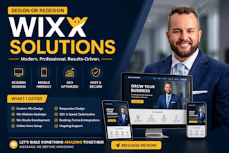 do modern wix website development, wix design or redesign wix website