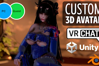 create detailed custom vrchat avatar, vr character, furry avatar, nsfw avatar