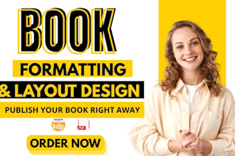 do book formatting and layout design for print and kindle