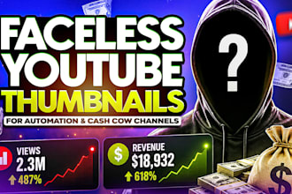 design viral thumbnails for faceless youtube automation channels