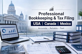 do bookkeeping and tax filing for USA, canada, and mexico businesses