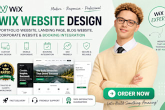 design wix portfolio website, landing page, blog website, corporate website