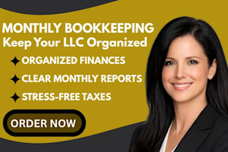do monthly bookkeeping for US llc with accurate financial reports