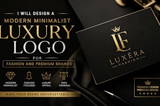 design a modern minimalist luxury logo for fashion and premium brands