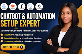 setup manychat chatbot zapier automation flodesk integration chatbot setup